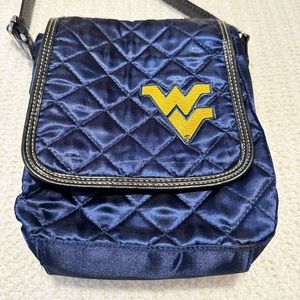 FandomU WV purse. Mountaineer Blue & Gold with flying WV. Like new, minimal use.